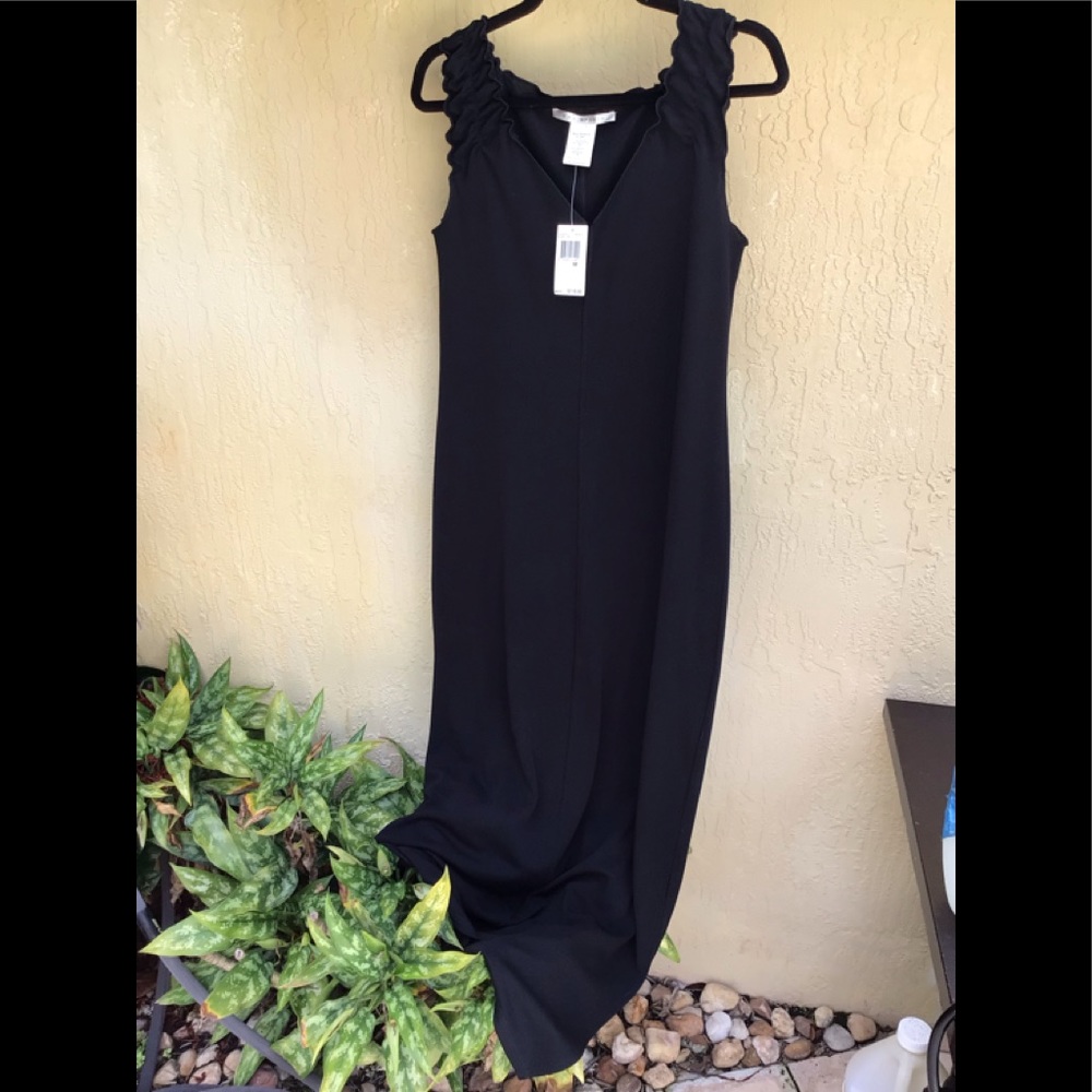 New MAX STUDIO FORMAL BLACK MAXI DRESS Size M Very Chic